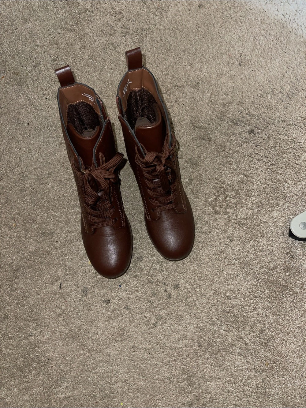 Women's Dark Brown Lace-Up Combat Boots size 9